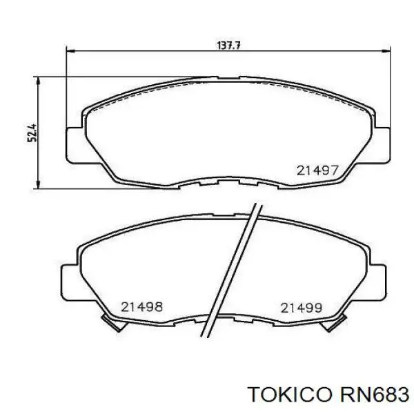 RN683 Tokico Передні гальмівні колодки