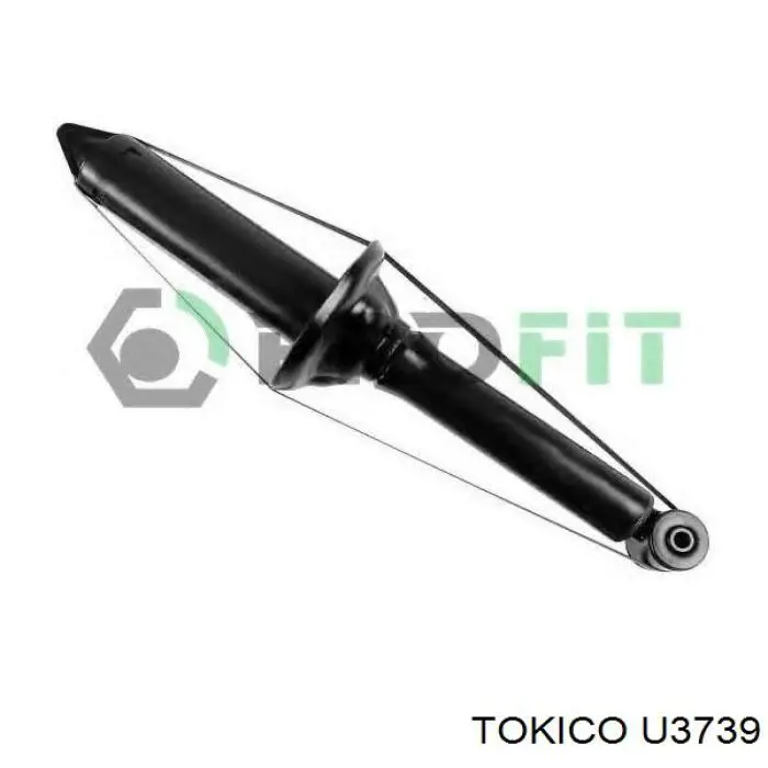 Купити U3739 Tokico Стійка амортизатора задня