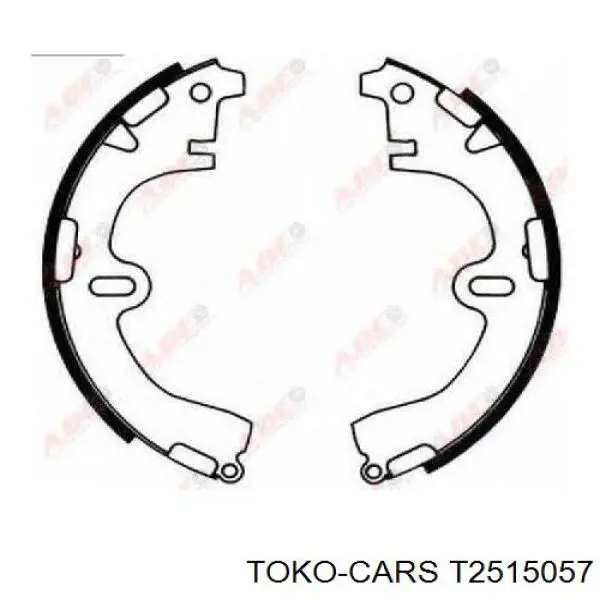 Колодки гальмові задні, барабанні T2515057 Toko cars