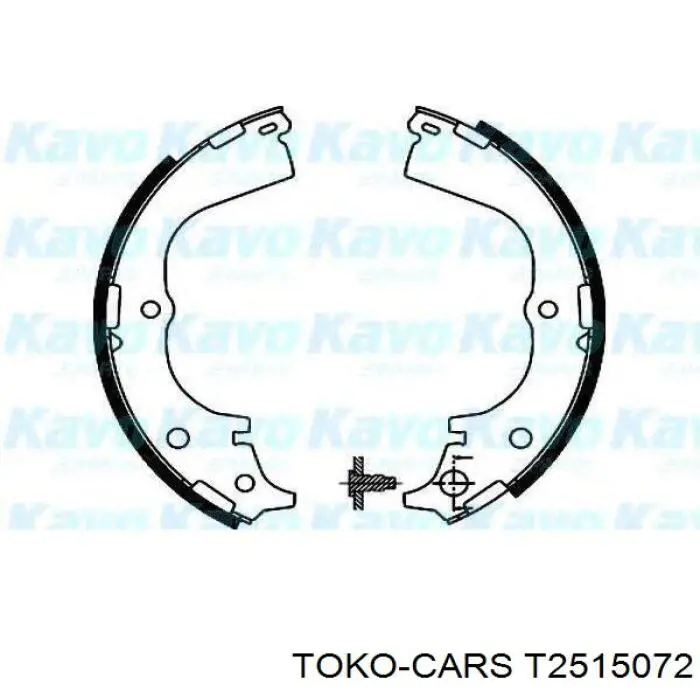 T2515072 Toko cars Колодки гальмівні задні, барабанні