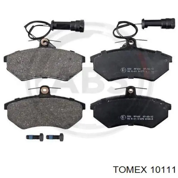 10111 Tomex колодки гальмівні передні, дискові