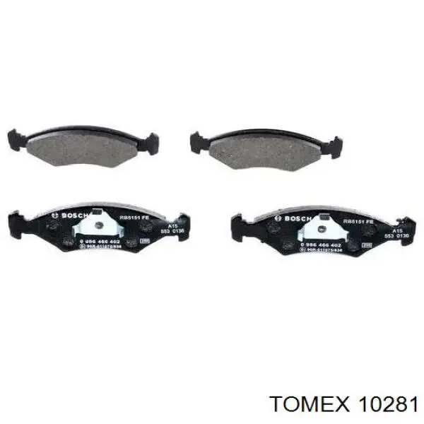 10281 Tomex колодки гальмівні передні, дискові