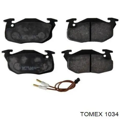 Купити 1034 Tomex Колодки гальмівні передні, дискові