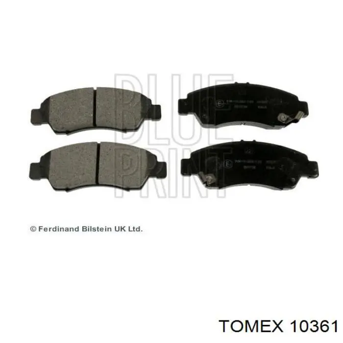10361 Tomex колодки гальмівні передні, дискові