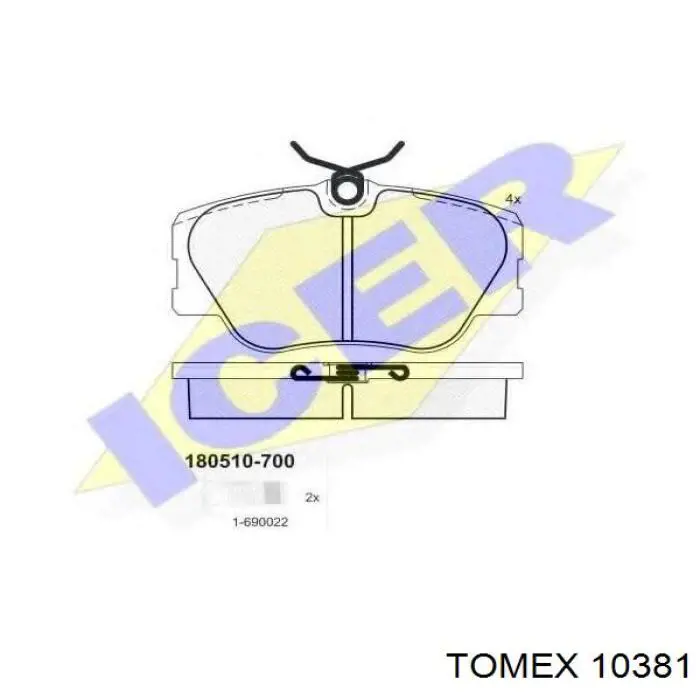 Тормозні колодки Tomex 10381