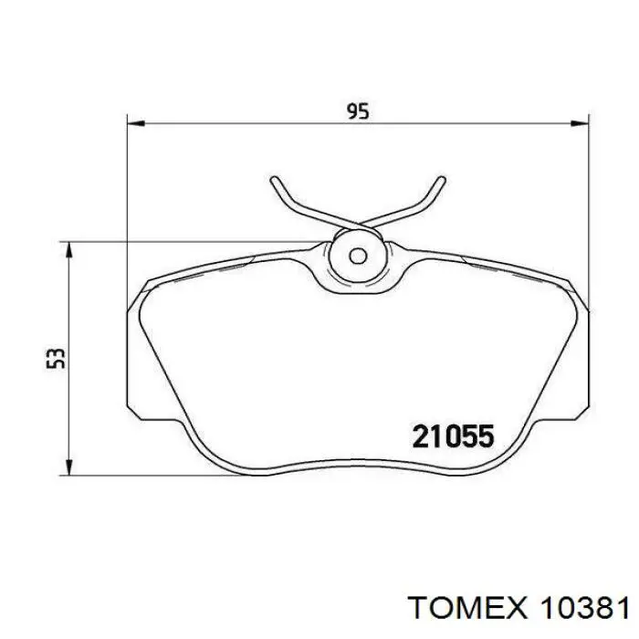 10381 Tomex колодки гальмівні передні, дискові