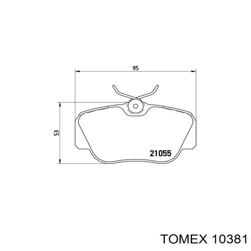 Гальмівні колодки Tomex 10381 ціна, від 15.90 USD