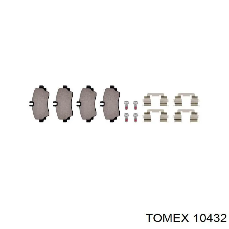 Колодки гальмівні передні, дискові 10432 Tomex