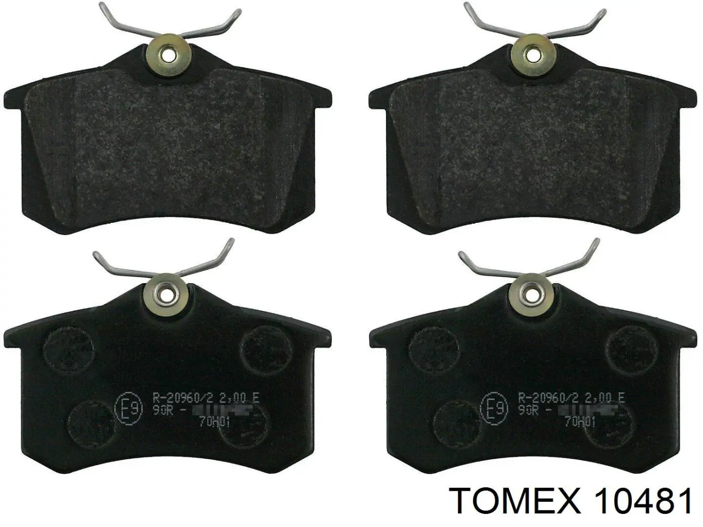 10481 Tomex колодки гальмівні передні, дискові