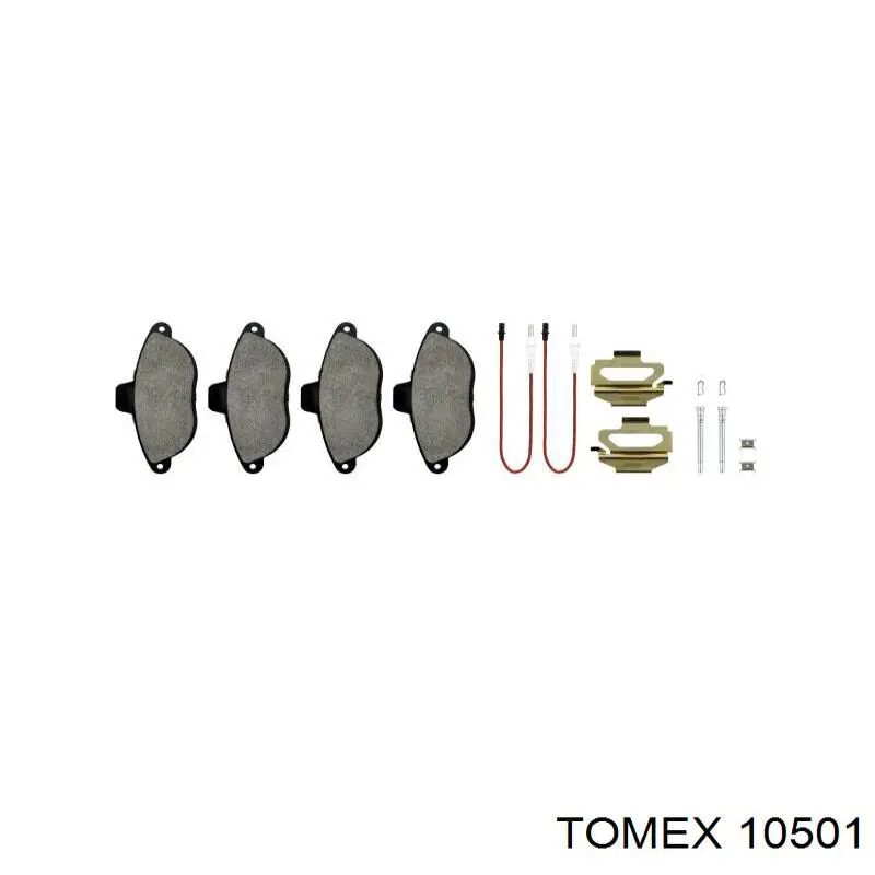 10501 Tomex колодки гальмівні передні, дискові