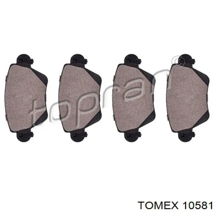 10581 Tomex колодки гальмівні передні, дискові