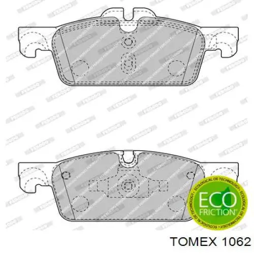 1062 Tomex Колодки гальмівні задні, дискові