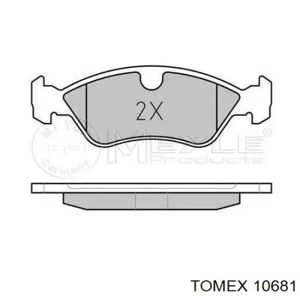 Передні тормозні колодки 11046152 General Motors