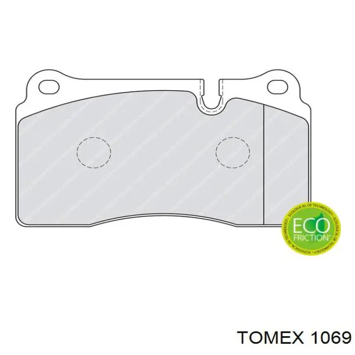 Колодки гальмівні передні, дискові 1069 Tomex