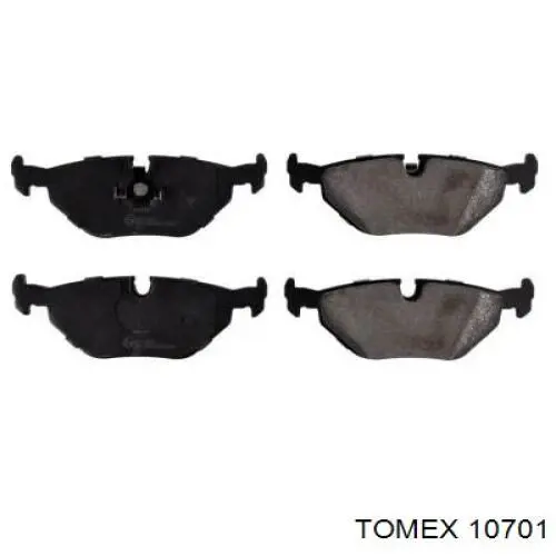 Задні гальмівні колодки 10701 Tomex