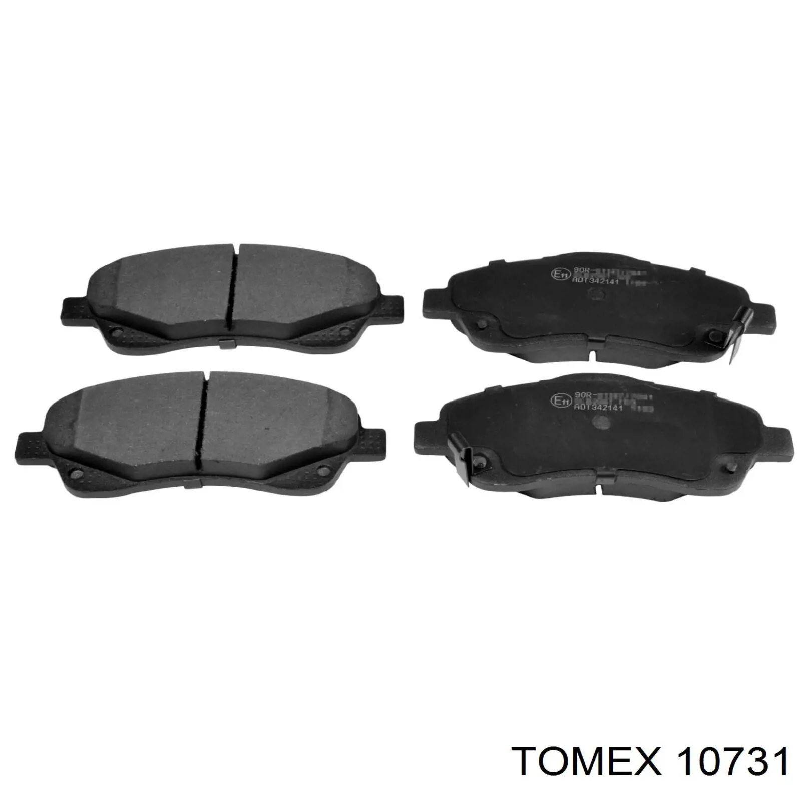 10731 Tomex колодки гальмівні передні, дискові