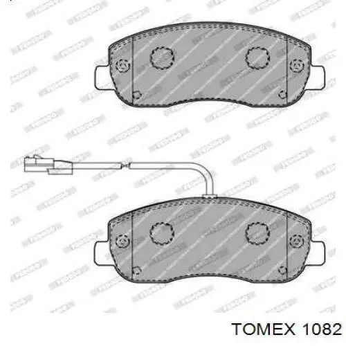1082 Tomex колодки гальмівні передні, дискові