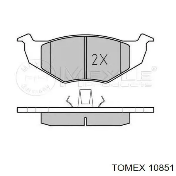 Передні тормозні колодки 10851 Tomex