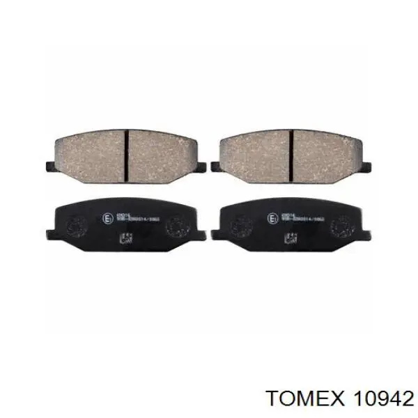 Передні тормозні колодки 10942 Tomex
