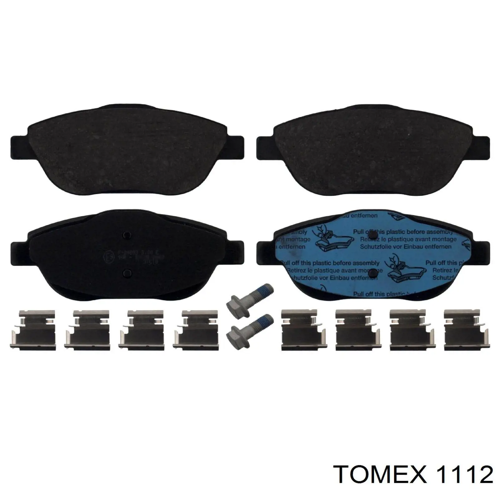 Передні тормозні колодки 1112 Tomex