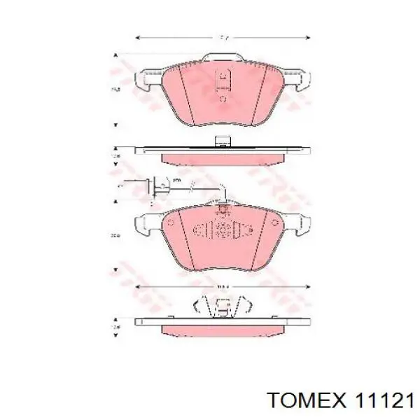 Гальмівні колодки Tomex 11121 ціна, від 19.17 USD