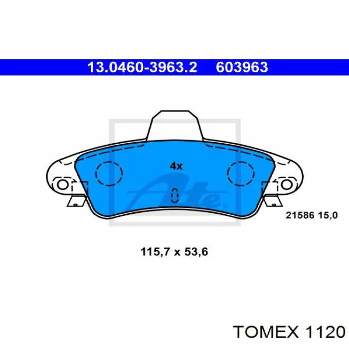 Задні гальмівні колодки Ford 6669779 ціна, від 17.11 USD