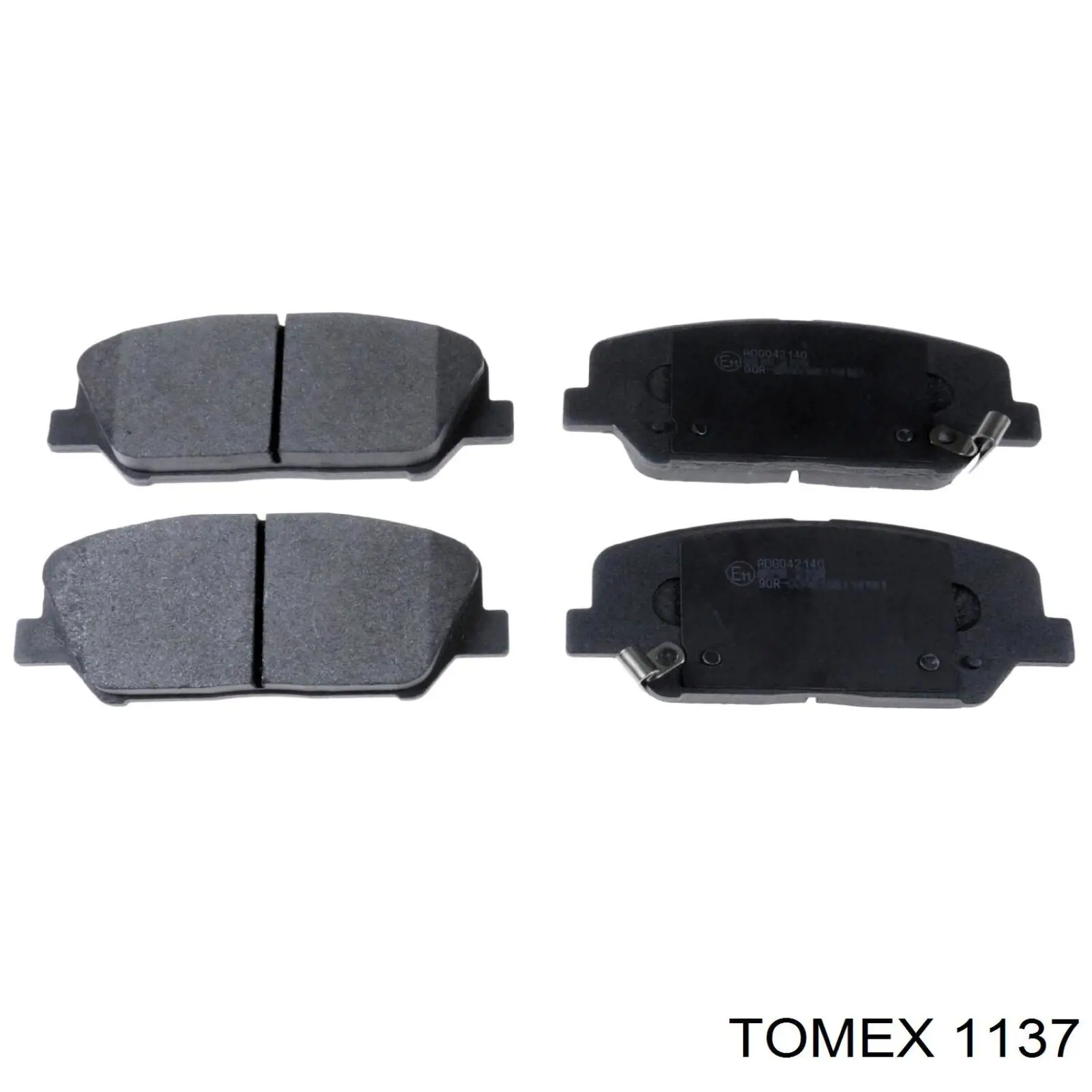 1137 Tomex колодки гальмівні передні, дискові