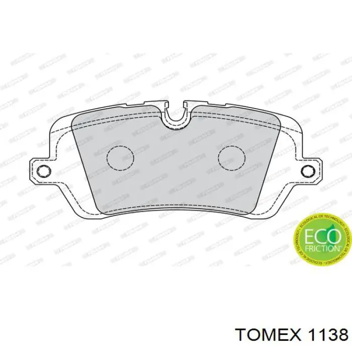 Купити 1138 Tomex Колодки гальмівні передні, дискові