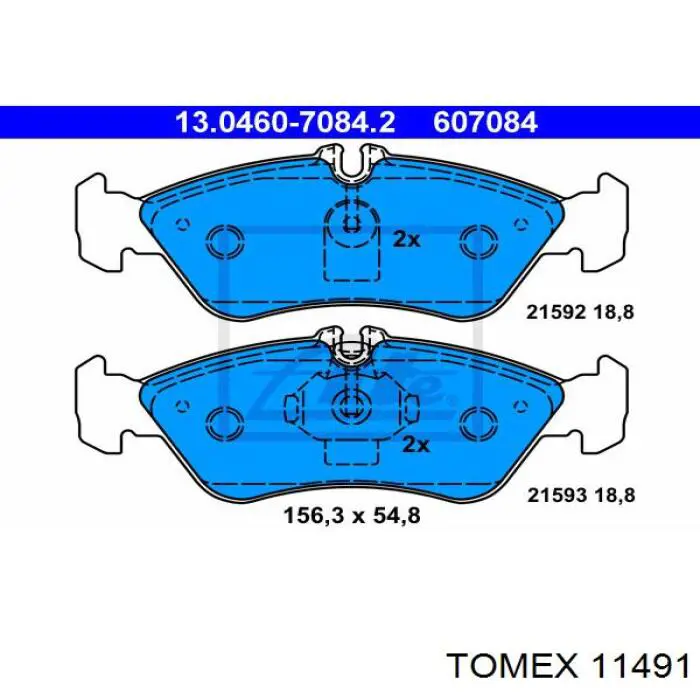 Купити 11491 Tomex Задні колодки