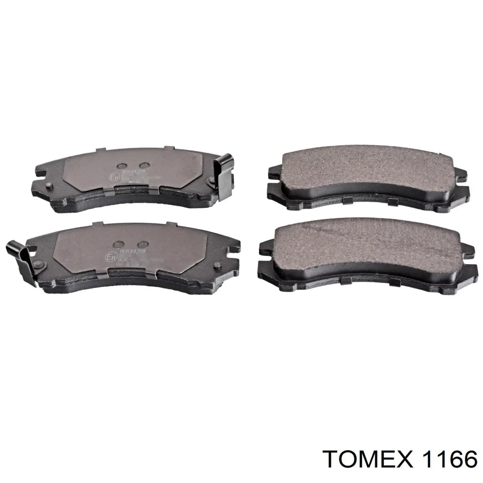 1166 Tomex колодки гальмівні передні, дискові