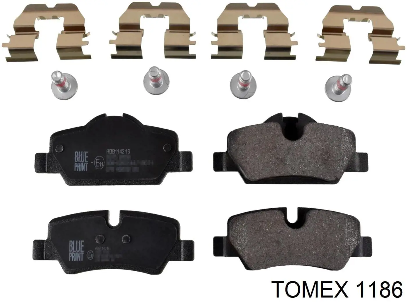 1186 Tomex колодки гальмівні передні, дискові