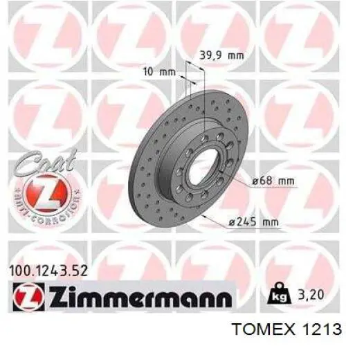 Гальмівні колодки Tomex 1213 ціна, від 23.77 USD