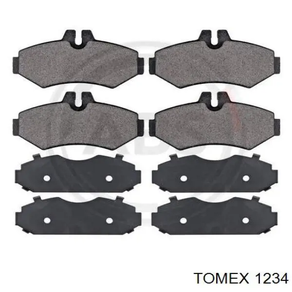 1234 Tomex Колодки гальмівні задні, дискові