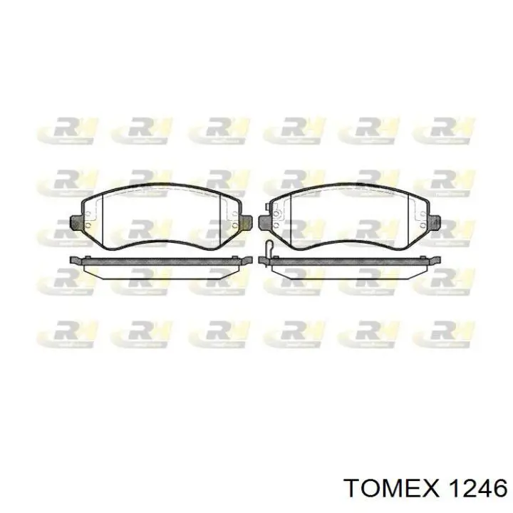 Колодки гальмові задні, дискові 1246 Tomex