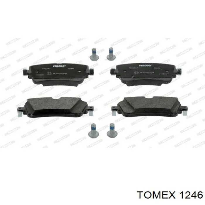 1246 Tomex Колодки гальмівні задні, дискові