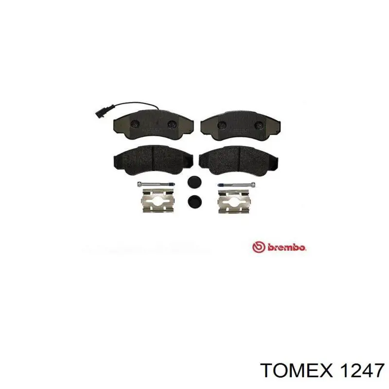 1247 Tomex колодки гальмівні передні, дискові