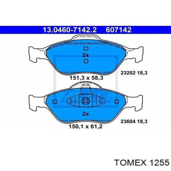 Гальмівні колодки Tomex 1255 ціна, від 19.41 USD