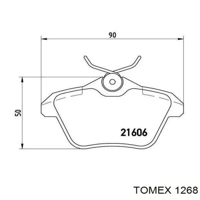 1268 Tomex колодки гальмові задні, дискові