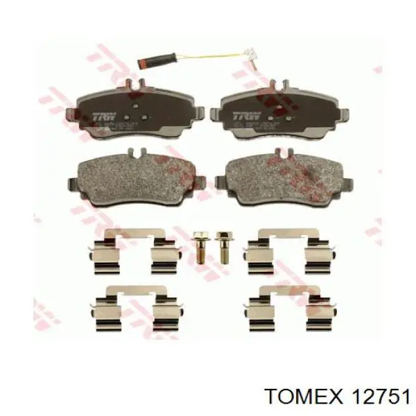 12751 Tomex колодки гальмівні передні, дискові
