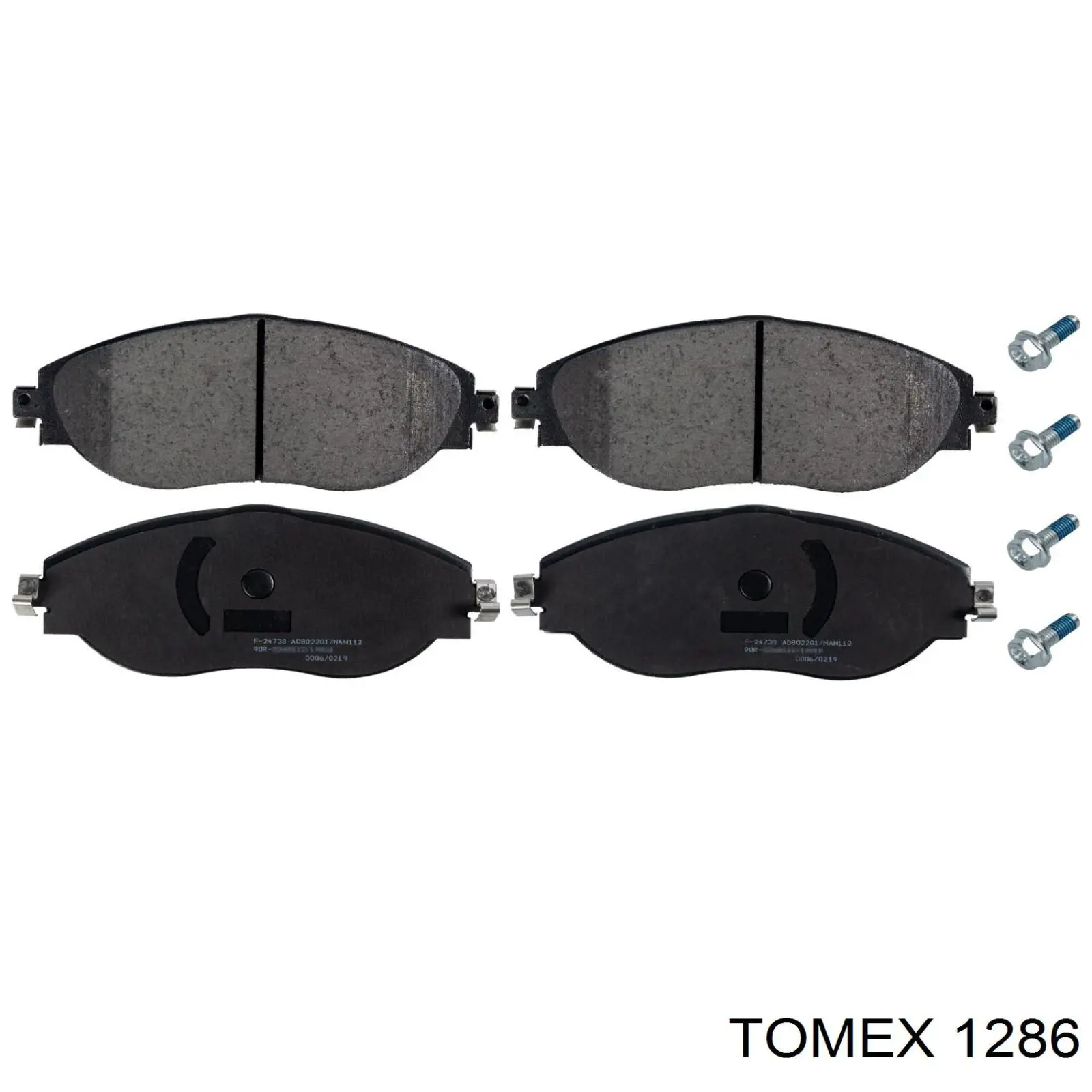 1286 Tomex колодки гальмові задні, дискові