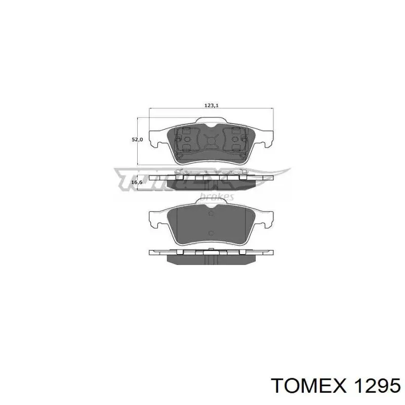 Задні гальмівні колодки 1295 Tomex