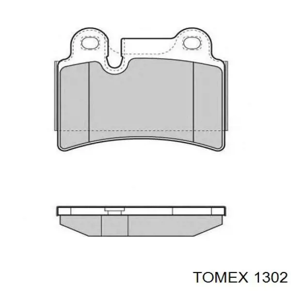 1302 Tomex Передні гальмівні колодки