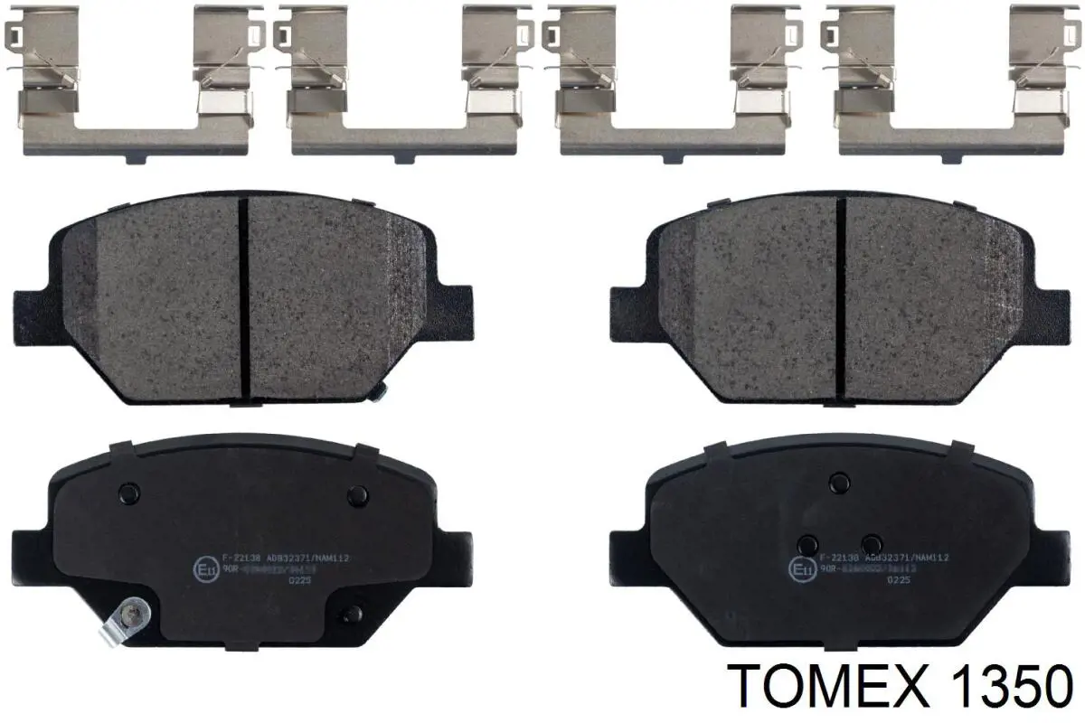 Колодки гальмівні передні, дискові 1350 Tomex