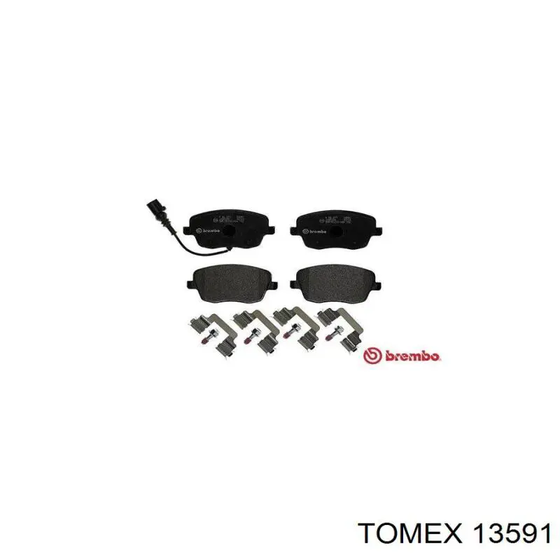 Передні тормозні колодки 13591 Tomex