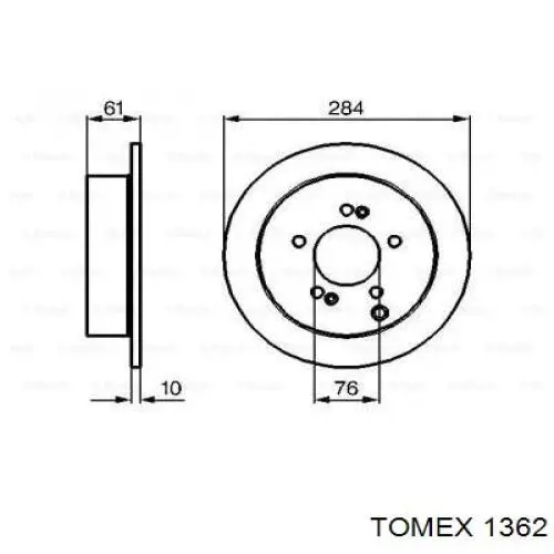 Купити 1362 Tomex Задні колодки