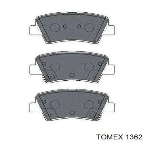 1362 Tomex Колодки гальмівні задні, дискові