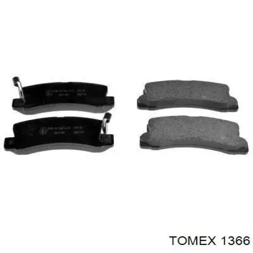 1366 Tomex колодки гальмові задні, дискові