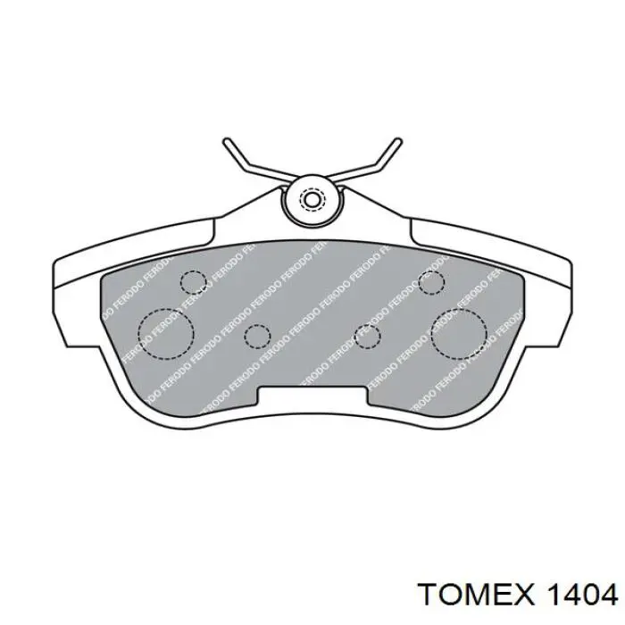 1404 Tomex колодки гальмівні передні, дискові