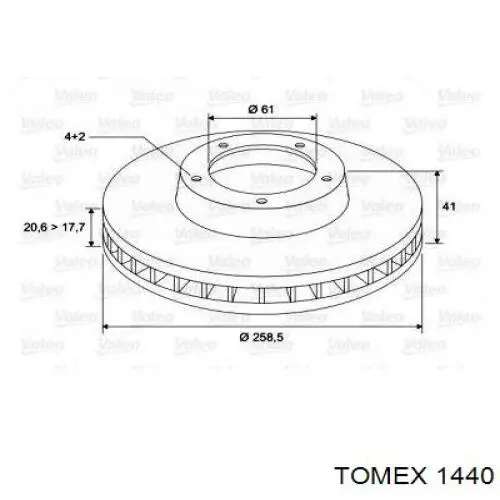 Гальмівні колодки Tomex 1440 ціна, від 31.98 USD