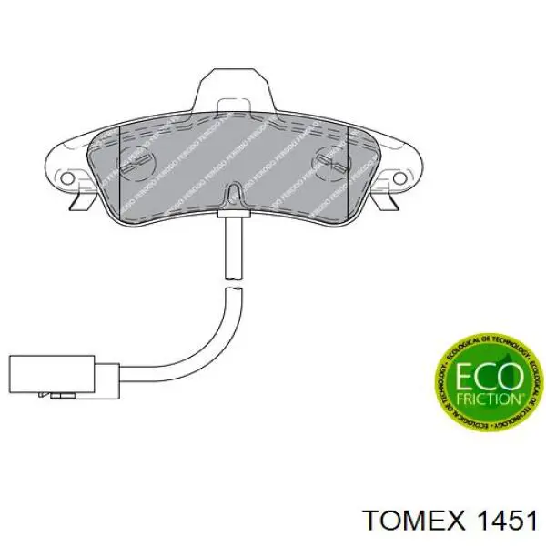 Купити 1451 Tomex Задні колодки